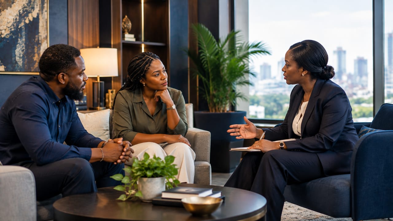 A private consultation between a mediator and a client